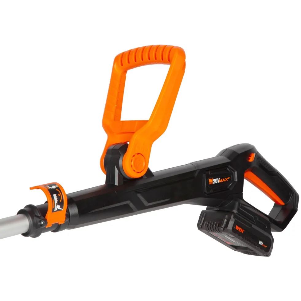 WEN 20VK2MLB 20V Max Cordless 15-Inch Lawn Mower and String Trimmer Combo Kit with 5Ah Battery and Charger