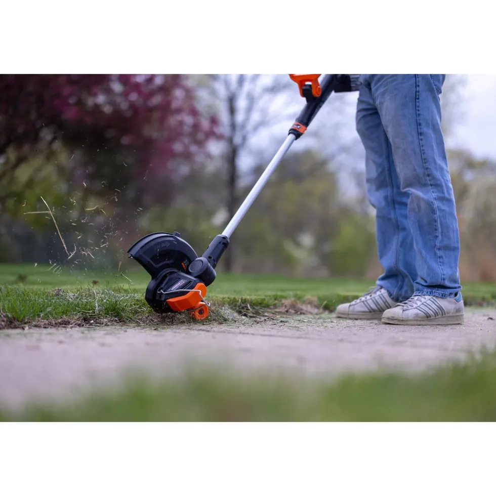 WEN 20VK3TBM 20V Max Cordless 19-Inch Lawn Mower, String Trimmer, and Leaf Blower Combo Kit with Two 5Ah Batteries and Dual Port Charger