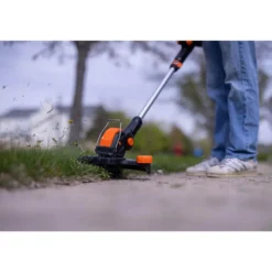 WEN 20VK3TBM 20V Max Cordless 19-Inch Lawn Mower, String Trimmer, and Leaf Blower Combo Kit with Two 5Ah Batteries and Dual Port Charger
