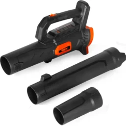 WEN 20VK3TBM 20V Max Cordless 19-Inch Lawn Mower, String Trimmer, and Leaf Blower Combo Kit with Two 5Ah Batteries and Dual Port Charger