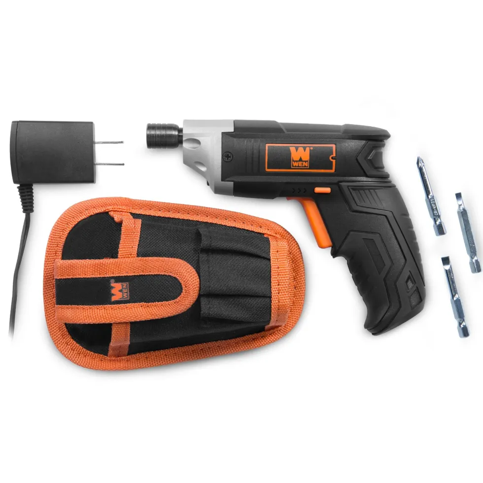 WEN 49103 3.6V Lithium-Ion Cordless Electric Screwdriver with Bits and Belt Holster