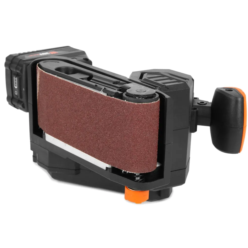 WEN 20418 20V Max Cordless Belt Sander, Variable Speed, Handheld and Portable with 4.0Ah Battery and Charger