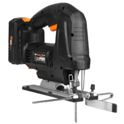 WEN 20670 20V Max Cordless Brushless Auto-Speed Jigsaw with 4.0Ah Lithium Ion Battery and Charger