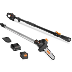 WEN 20759 20V Max Cordless Brushless 8 Inch Pole Saw with 4.0Ah Battery and Charger