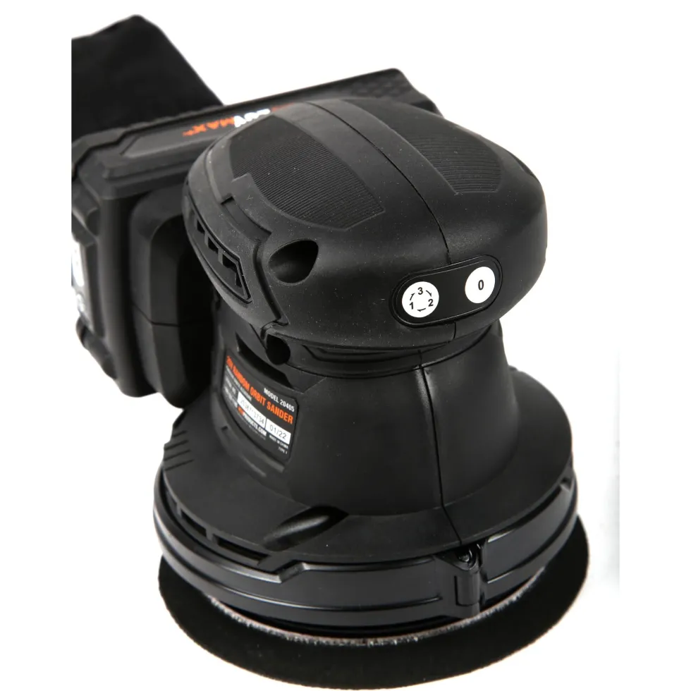 WEN 20405 20V Max Cordless Brushless 5-Inch Random Orbit Rotary Sander with 2.0 Ah Lithium-Ion Battery and Charger
