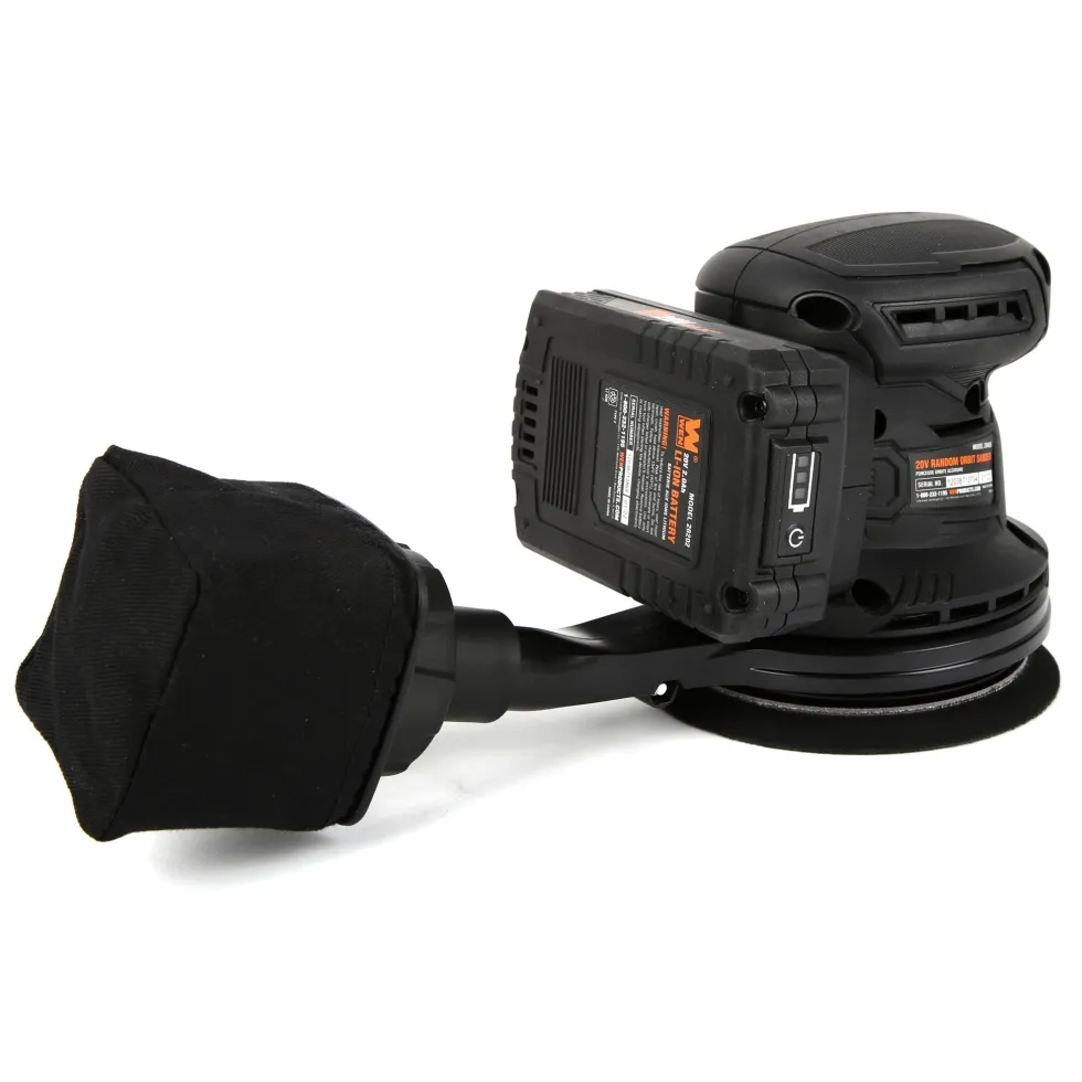 WEN 20405 20V Max Cordless Brushless 5-Inch Random Orbit Rotary Sander with 2.0 Ah Lithium-Ion Battery and Charger