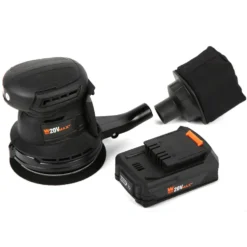 WEN 20405 20V Max Cordless Brushless 5-Inch Random Orbit Rotary Sander with 2.0 Ah Lithium-Ion Battery and Charger