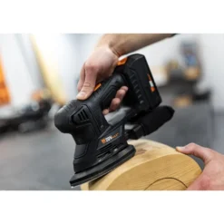 WEN 20401 20V Max Cordless Detailing Palm Sander with 2.0 Ah Lithium-Ion Battery and Charger