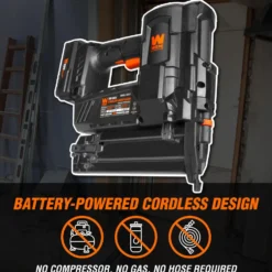 WEN 20512 20V Max Cordless 18-Gauge Brad Nailer with 2.0Ah Battery and Charger