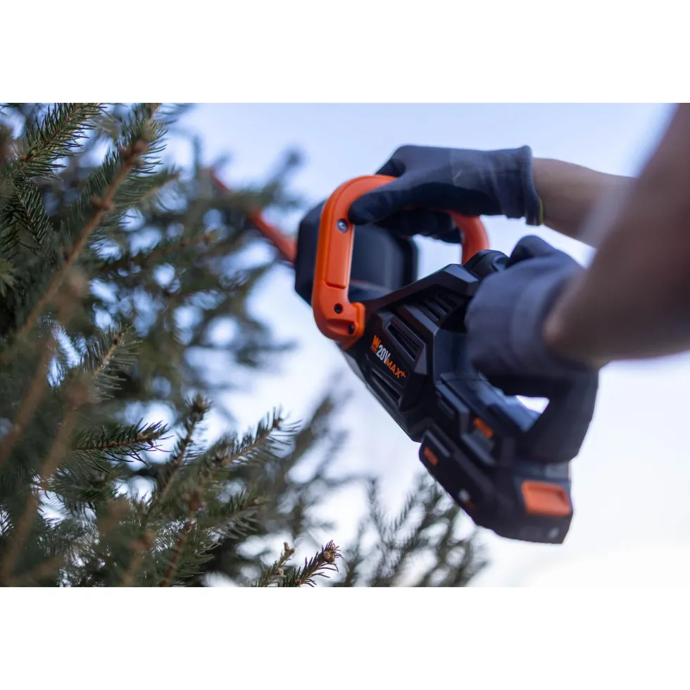 WEN 20815 20V Max Cordless 20-Inch Hedge Trimmer with 2Ah Battery and Charger