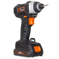WEN 49135 20V Max Cordless 1/4-Inch Impact Driver w/ Battery, Bits, Charger and Carrying Bag