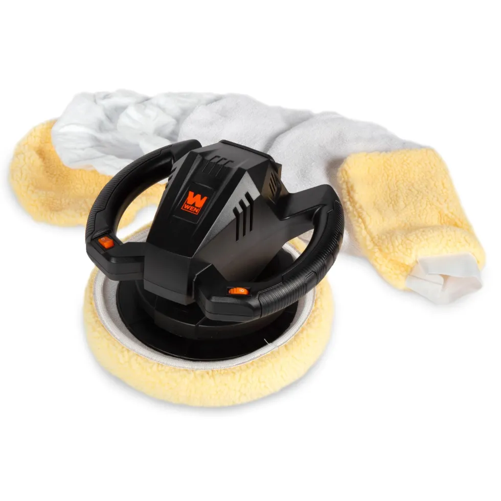 WEN 20870 20V Max Cordless 10-Inch Random Orbital Polisher and Waxer Kit with 2Ah Battery, Charger, and Bonnets