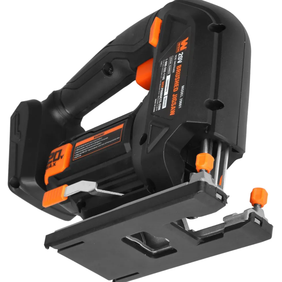 WEN 20661 20V Max Cordless Jigsaw with 2.0 Ah Lithium Ion Battery and Charger