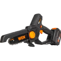WEN 20736 20V Max Cordless Mini Chainsaw with 6-Inch Bar, 4Ah Battery and Charger