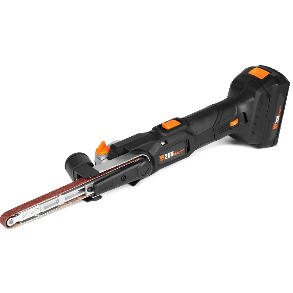 WEN 20437 20V Max Cordless Variable Speed Detailing File Sander with 2.0 Ah Lithium-Ion Battery and Charger