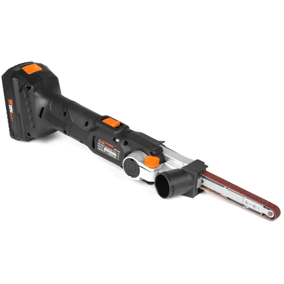 WEN 20437 20V Max Cordless Variable Speed Detailing File Sander with 2.0 Ah Lithium-Ion Battery and Charger