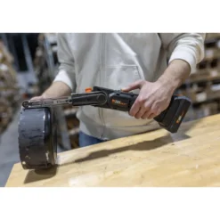 WEN 20437 20V Max Cordless Variable Speed Detailing File Sander with 2.0 Ah Lithium-Ion Battery and Charger