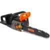WEN 20754 20V Max 14-Inch Cordless Brushless Chainsaw with Two 4Ah Batteries and Dual Port Charger