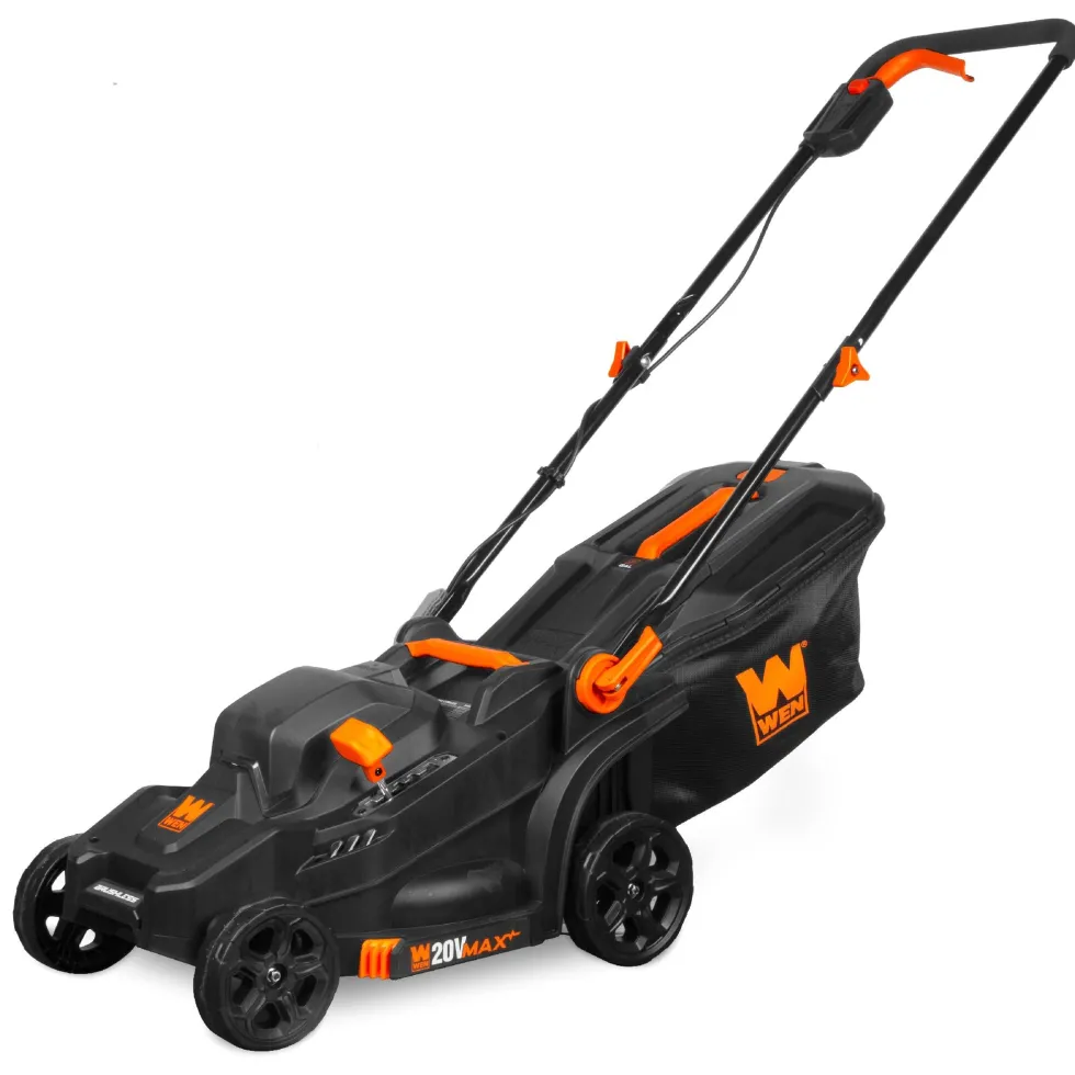 WEN 20835 20V Max 15-Inch Cordless Brushless Lawn Mower with 5Ah Battery and Charger