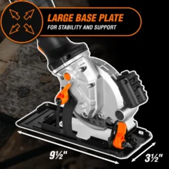 WEN 20604 20V Max 4-1/2-Inch Cordless Mini Circular Saw with 2.0Ah Battery and Charger