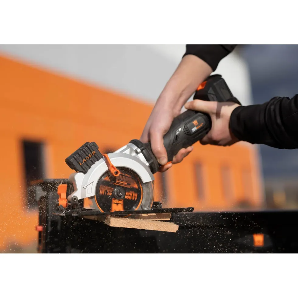 WEN 20604 20V Max 4-1/2-Inch Cordless Mini Circular Saw with 2.0Ah Battery and Charger