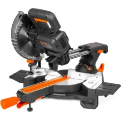 WEN 20672 20V Max 7.25-Inch Cordless Sliding Miter Saw, Single Bevel and Brushless with LED Cutline Guide, 4.0Ah Lithium-Ion Battery and Charger