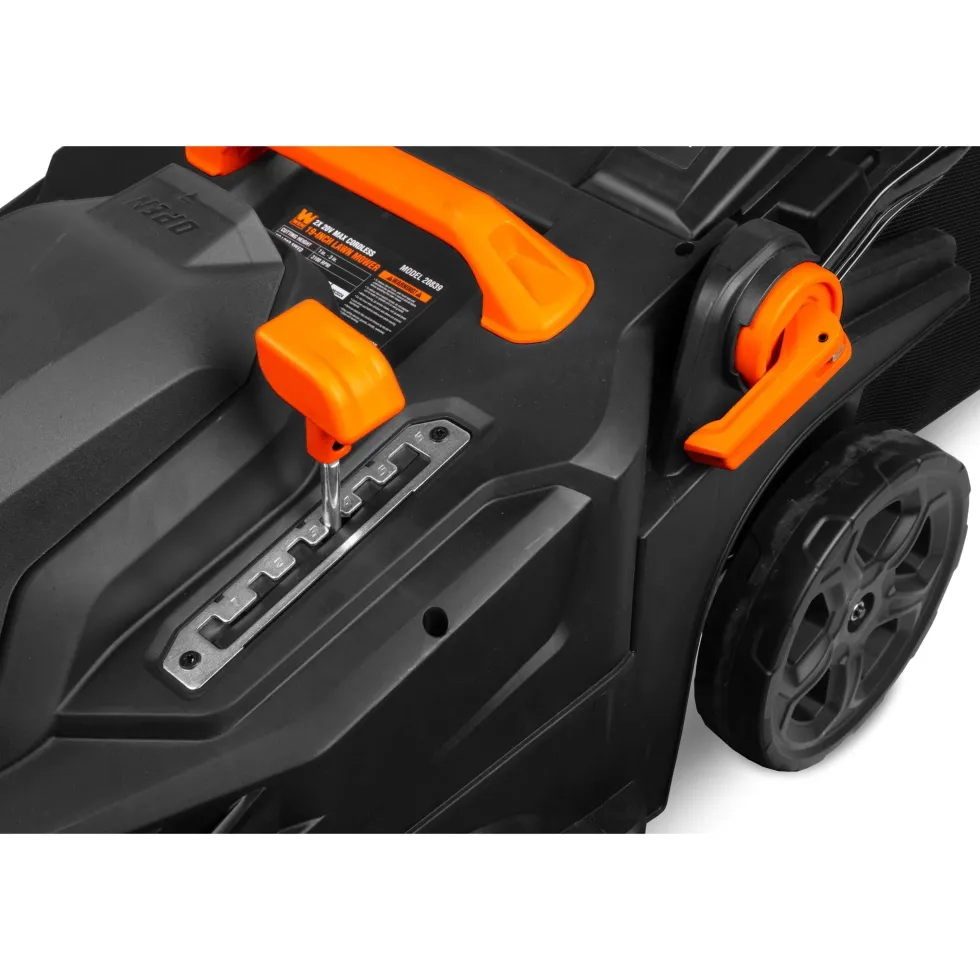 WEN 20839 20V Max 2-in-1 19-Inch Cordless Brushless Lawn Mower and Mulcher with Two 5Ah Batteries and Dual Port Charger