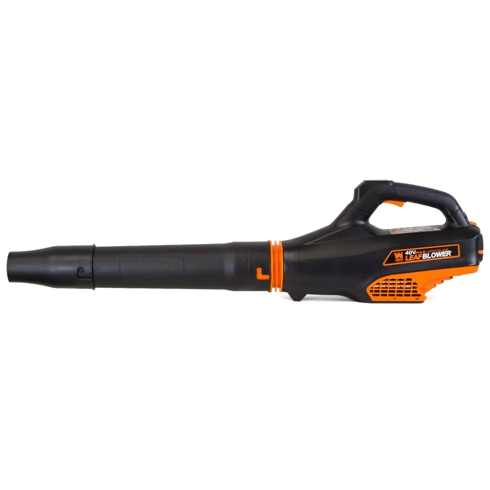 WEN 40410 40V Max Lithium-Ion 480 CFM Brushless Leaf Blower with 2Ah Battery & Charger