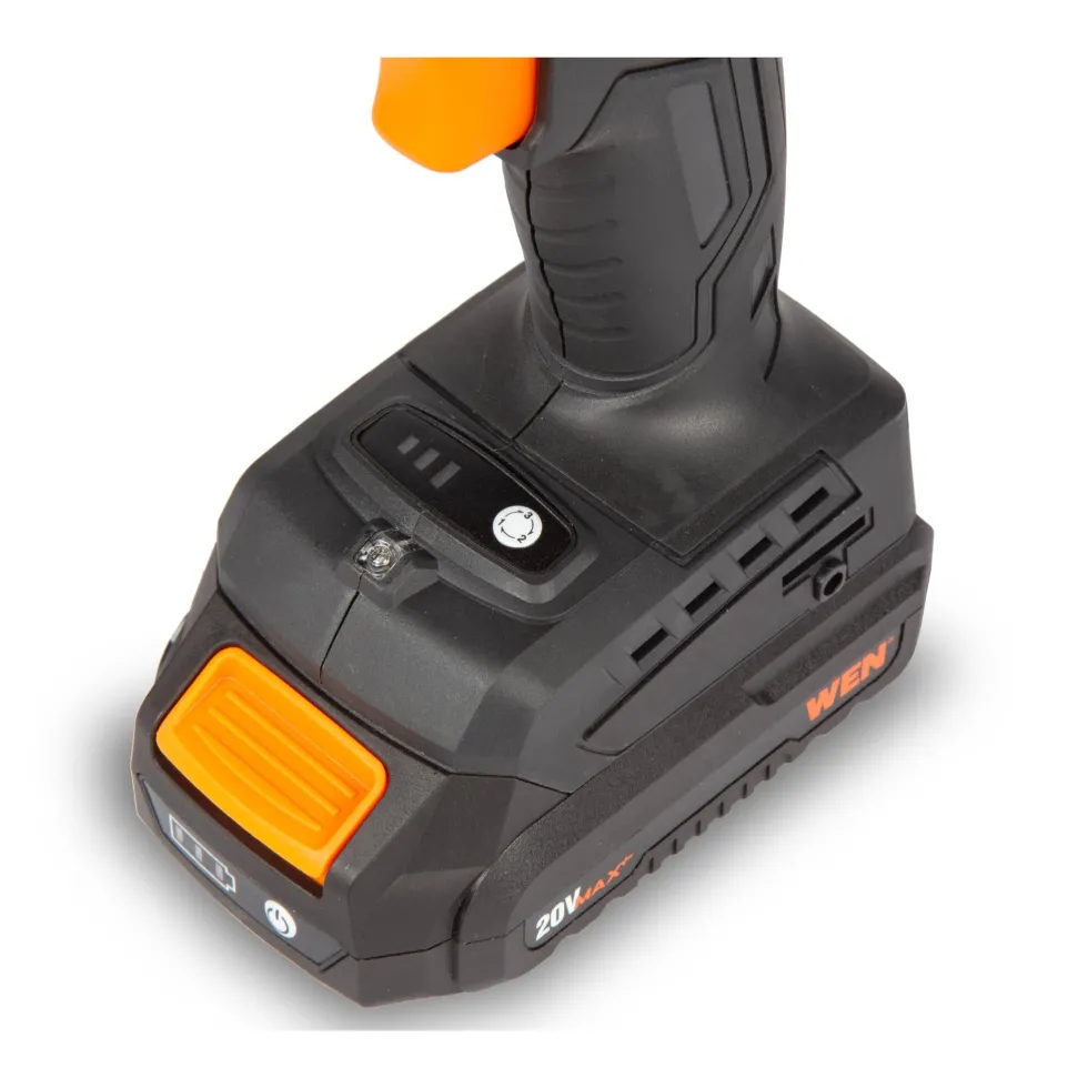 WEN 20136 20V MAX Lithium-Ion 1/4-Inch Brushless Cordless Compact Impact Driver with 2.0 Ah Battery and Charger
