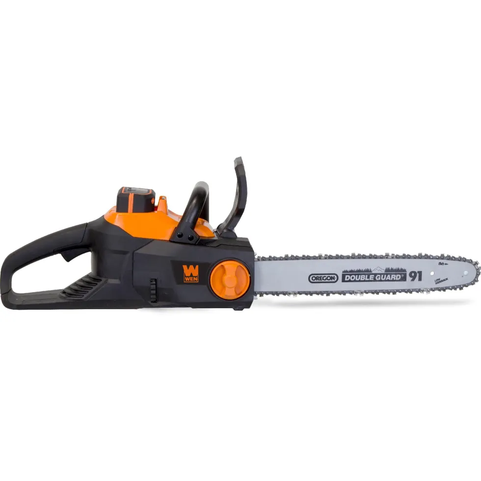 WEN 40417 40V Max Lithium Ion 16-Inch Brushless Chainsaw with 4Ah Battery and Charger