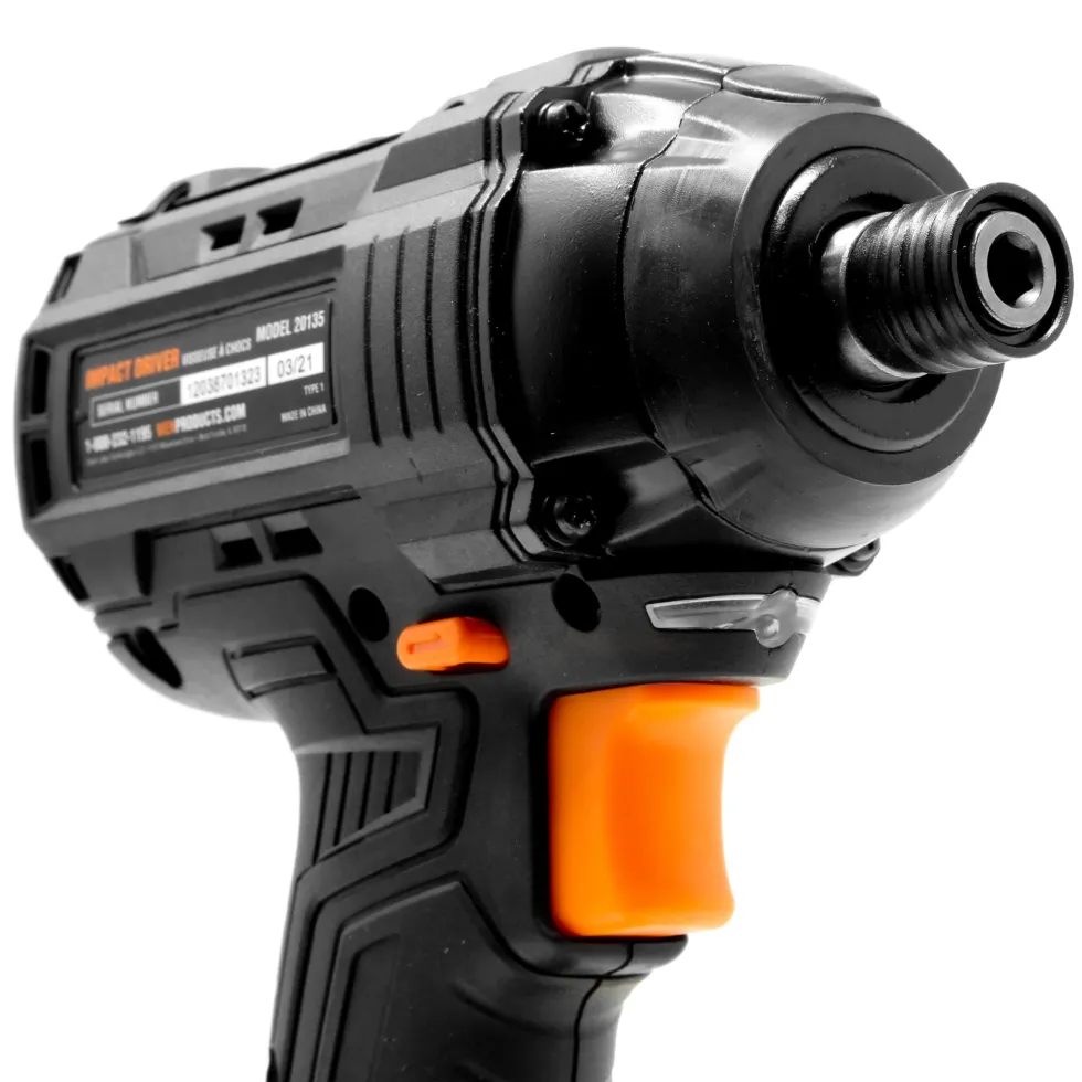 WEN 20135 20V MAX Lithium-Ion 1/4-Inch Brushless Cordless Impact Driver w/ 2.0 Ah Battery and Charger