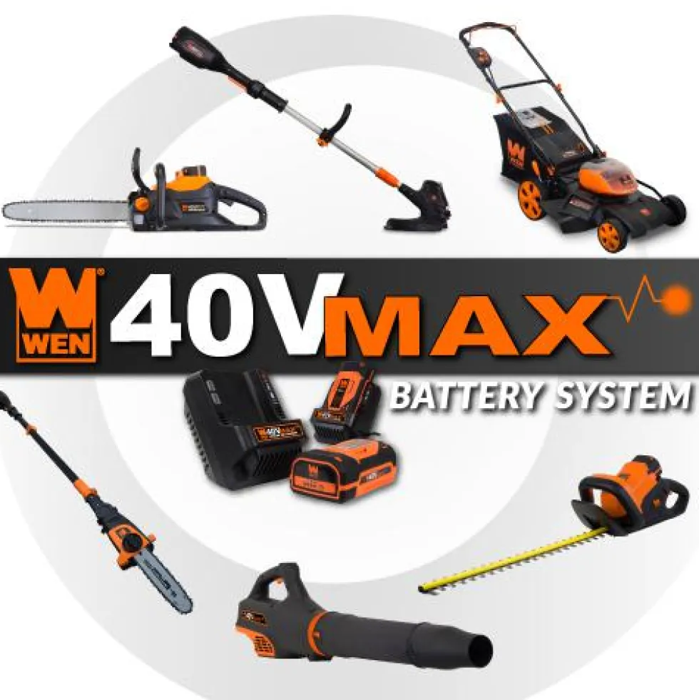 WEN 40441 40V Max Lithium Ion 21-Inch Cordless 3-in-1 Lawn Mower with Two Batteries, 16-Gallon Bag and Charger