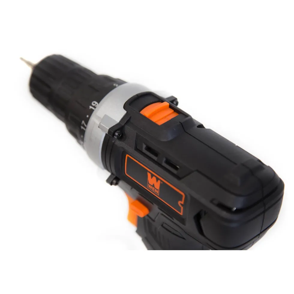 WEN 49120 20-Volt MAX Lithium-Ion Cordless Drill/Driver w/ Bits and Carrying Bag