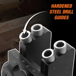 WEN WA1527 Metal Pocket Hole Jig Kit with L-Base, Step Drill Bit, and Self-Tapping Screws