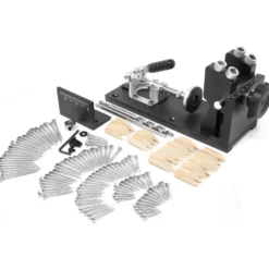WEN WA1527 Metal Pocket Hole Jig Kit with L-Base, Step Drill Bit, and Self-Tapping Screws