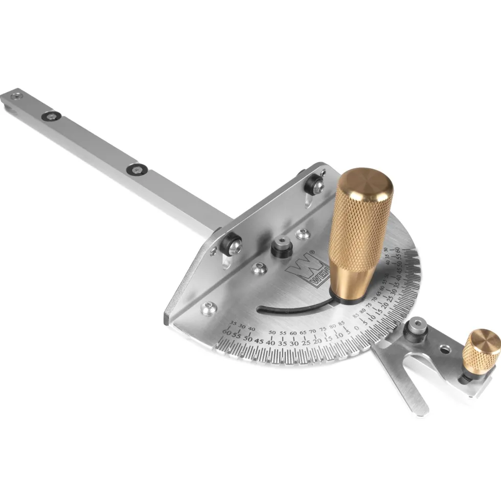 WEN WA1401 Steel and Brass Premium Miter Gauge, 27 Angle Stops for Table Saws, Router Tables, Band Saws, and Woodworking Tools