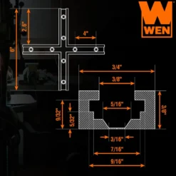 WEN WAT482 48-Inch Universal T-Track, Hold Down Clamps, and Intersection Kit for Woodworking