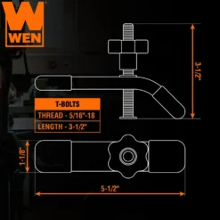 WEN WAT241 24-Inch Universal T-Track and Hold Down Clamps Kit for Woodworking