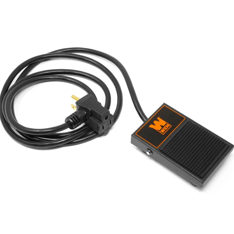WEN WA0392 120V 15-Amp Momentary Power Foot Pedal Switch for Woodworking