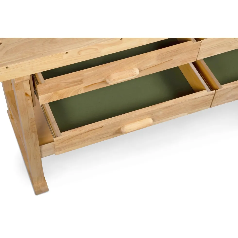 WEN WB6020 60-Inch Hardwood Workbench with Four Drawers and Onboard Vise