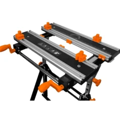 WEN WB2322T 24-Inch Height Adjustable Tilting Steel Portable Work Bench and Vise with 8 Sliding Clamps