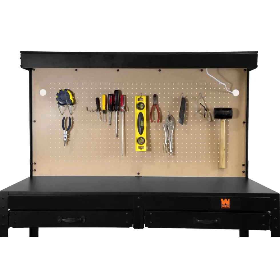 WEN WB4723T 48-Inch Workbench with Power Outlets and Light