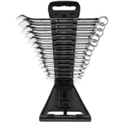 WEN WR130A 13-Piece Professional-Grade SAE Combination Wrench Set with Storage Rack