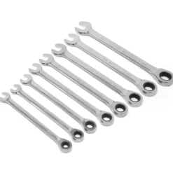 WEN WR161M 16-Piece Professional-Grade Ratcheting Metric Combination Wrench Set with Storage Pouch