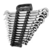 WEN WR132 13-Piece Professional-Grade Reversible Ratcheting SAE Combination Wrench Set with Storage Rack