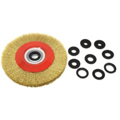 WEN WW8058 8-Inch by 3/4-Inch Crimped Steel Bench Wire Wheel with Arbor Adapters